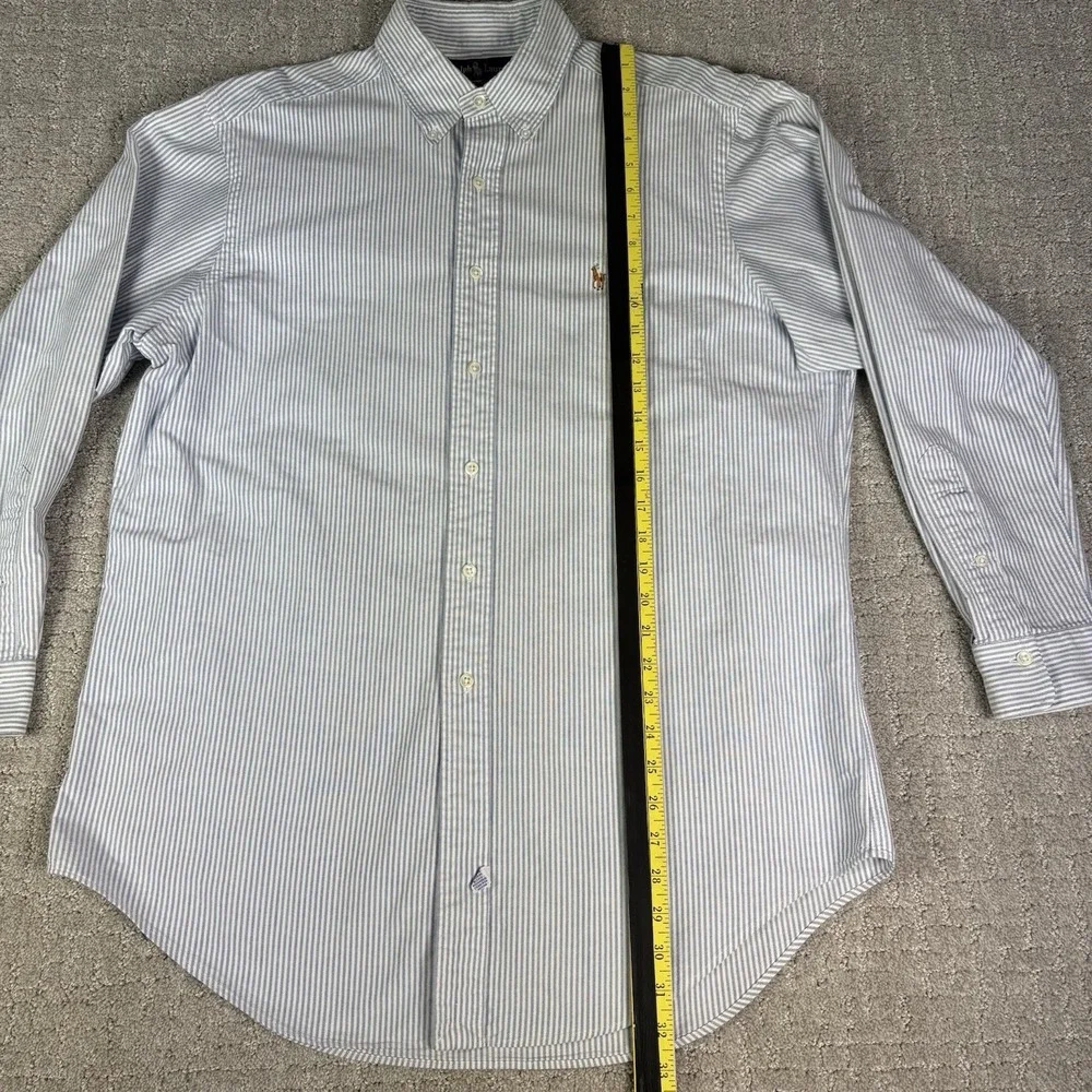 VTG Polo Ralph Lauren Button Down Shirt Sz 16½x33 XL 90s Striped 100% Cotton